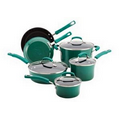 10-Piece Porcelain II Cookware Set - Fennel Green